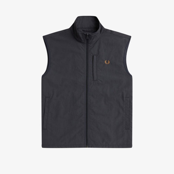 Fred Perry Gilet Gilet Uomo in nylon Grigio scuro - Francavilla Moda